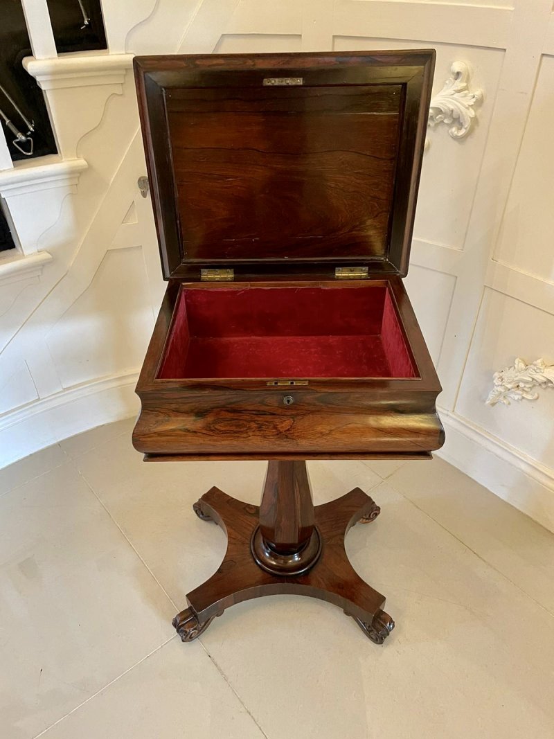 Quality Antique William IV Rosewood Work Box - Image 5